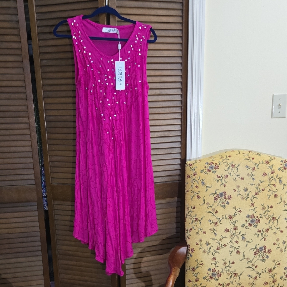 Ingear Fuchsia Asymmetrical Dress
